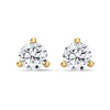 Classic Round Brilliant Lab Grown Diamond Gold Stud Earrings