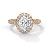 Oval Halo Lab Grown Diamond Gold Ring