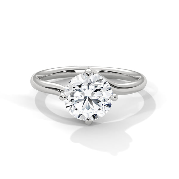 Classic Brilliance Round Cut Lab Grown Diamond Solitaire Gold Ring