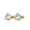 Classic Round Brilliant Lab Grown Diamond Gold Stud Earrings