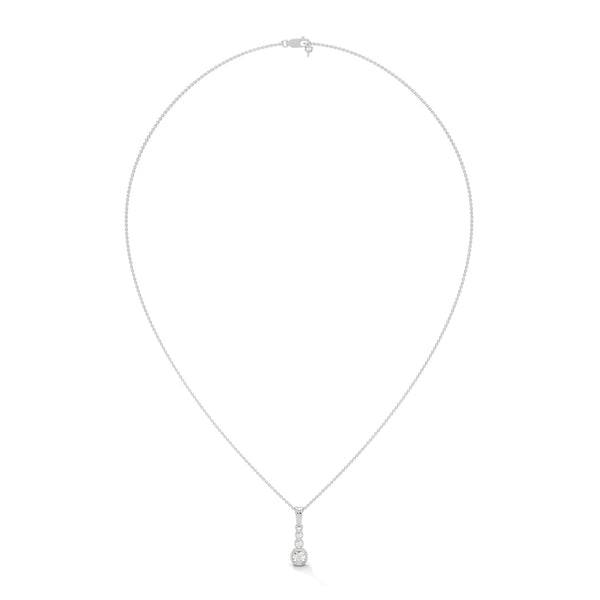 Modern elegance shines through the Trinity Radiance Pendant, featuring a graceful cascade of bezel-set diamonds in a sleek gold design.