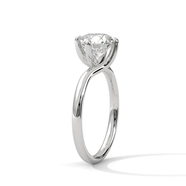 Classic Brilliance Round Cut Lab Grown Diamond Solitaire Gold Ring
