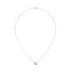 Round Bezel Lab Grown Diamond Gold Pendant Chain