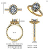Oval Halo Lab Grown Diamond Gold Ring