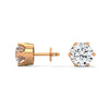 Classic Six-Prong Brilliance Lab Grown Diamond Gold Stud Earrings