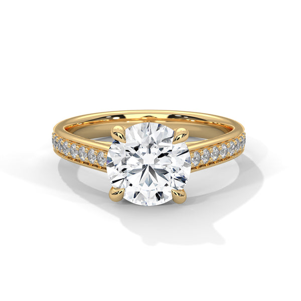 Classic Solitaire Lab Grown Diamond Gold Ring