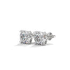 Round Prong Elegance Lab Grown Diamond Gold Stud Earrings