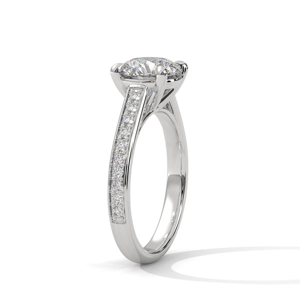 Classic Solitaire Lab Grown Diamond Gold Ring