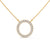 Eternal Circle Lab Grown Diamond Halo Gold Pendant Chain