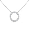 Eternal Circle Lab Grown Diamond Halo Gold Pendant Chain