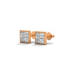Princess Perfection Lab Grown Diamond Gold Bezel Stud Earrings