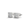 Princess Perfection Lab Grown Diamond Gold Bezel Stud Earrings