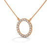 Eternal Circle Lab Grown Diamond Halo Gold Pendant Chain