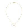 Eternal Circle Lab Grown Diamond Halo Gold Pendant Chain