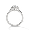 Pear Halo Lab Grown Diamond Gold Ring with Micro Pave Accent Stone