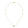 Radiant Halo Lab Grown Diamond Gold Pendant Chain