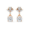 Petal Drop Elegance Lab Grown Diamond Gold Dangle Earrings