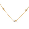 Lab Grown Diamond Station Gold Pendant Chain