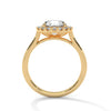 Classic Halo with Brilliant Round Center Lab Grown Diamond Gold Ring
