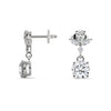 Petal Drop Elegance Lab Grown Diamond Gold Dangle Earrings