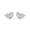Leaf Whisper Marquise Lab Grown Diamond Gold Earrings