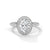 Oval Cut Halo Set Lab Grown Diamond Gold Ring