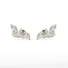 Vine Grace Marquise Lab Grown Diamond Gold Earrings