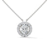 Oval Radiance Lab Grown Diamond Gold Pendant Chain
