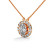 Oval Radiance Lab Grown Diamond Gold Pendant Chain