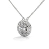 Oval Radiance Lab Grown Diamond Gold Pendant Chain