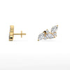 Vine Grace Marquise Lab Grown Diamond Gold Earrings