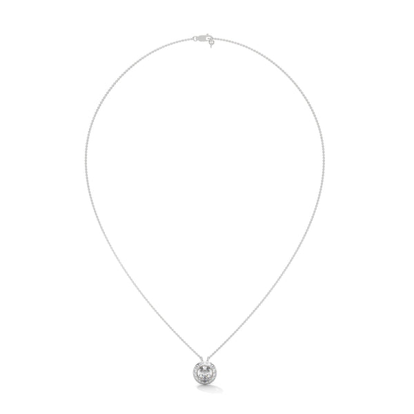 Oval Radiance Lab Grown Diamond Gold Pendant Chain