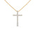 Faith & Brilliance Lab Grown Diamond Cross Gold Pendant Chain