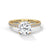 Round Pave Lab Grown Diamond Gold Ring