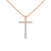 Faith & Brilliance Lab Grown Diamond Cross Gold Pendant Chain
