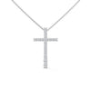 Faith & Brilliance Lab Grown Diamond Cross Gold Pendant Chain