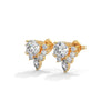Blooming flower Lab Grown Diamond Floral Gold Earrings