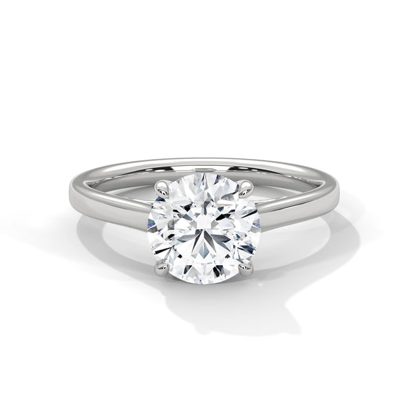 Classic Six-Prong Solitaire Lab Grown Diamond Gold Ring