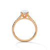 Oval Cut Lab Grown Diamond Gold Engagement Ring