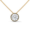 Eternal Glow Lab Grown Diamond Bezel Gold Pendant Chain