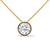 Eternal Glow Lab Grown Diamond Bezel Gold Pendant Chain