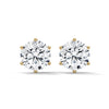 Crown Radiance: Lab Grown Diamond Halo Gold Stud Earrings