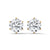 Crown Radiance: Lab Grown Diamond Halo Gold Stud Earrings