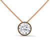 Eternal Glow Lab Grown Diamond Bezel Gold Pendant Chain