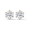 Crown Radiance: Lab Grown Diamond Halo Gold Stud Earrings