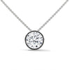 Eternal Glow Lab Grown Diamond Bezel Gold Pendant Chain