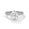 Round Cut Lab Grown Diamond Pave Gold Ring