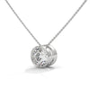 Eternal Glow Lab Grown Diamond Bezel Gold Pendant Chain
