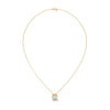 Eternal Glow Lab Grown Diamond Bezel Gold Pendant Chain