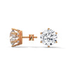 Crown Radiance: Lab Grown Diamond Halo Gold Stud Earrings